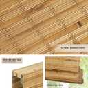 LazBlinds No Tools No Drill Cordless Bamboo Roman Shades, Light Filtering Window Treatment, Roll Up Bamboo Blinds for Windows 29'' W x 64'' H, Dali Native