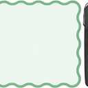 Scalloped Mahjong Mat - Non-Slip Noise Reduction Gaming Mat 31.5 x 31.5 Inch for Mahjong,Waterproof Surface, Neoprene Mahjon for American Mahjong Game (Green)