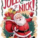 Family Jolly St Nick Vibrant Quote Wall Decal Decoration Christmas Décor Christmas Balls Design Holly Berry Leaves Holiday Gift Lasts Years and Easily Removable - Size: 28 in(W) x 40 in(H)