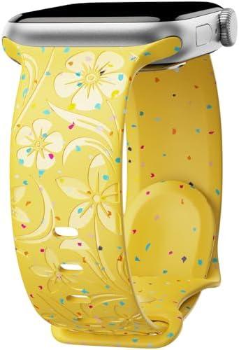 Engraved Band for Apple Watch Band 38mm 40mm 41mm 42mm 44mm 45mm 46mm 49mm Women, Recycled Plastic Band for iWatch Series SE Ultra 10 9 8 7 6 5 4 3 2