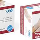 EDI Disposable Vinyl Gloves (Clear) - Powder-Free, Latex-Free (100, Medium)