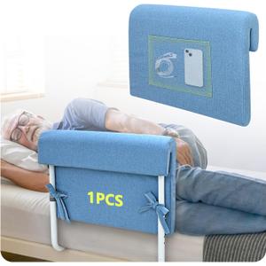 KAAMOS Bed Rail Padding Cushion, Bed Rail Covers Padded for Hospital Beds, Beds Fall Protector, Bedside Guard Bumper Barrier Pads for Elderly Adults, Medical Foam Bedside Pad Assist Railing (1Pcs)