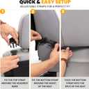 EcoNour Car Kick Mats Back Seat Protector (2 Pack),Car Seat Protector & Backseat Organizer with Storage Pockets for Kids,Waterproof Back Seat Cover for Dirt,Mud & Scratch Protection Travel Accessories