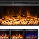 Electric Fireplace, Electric Fireplace Inserts, Recessed Fireplace Heater with Remote Control, Adjustable Flame Colors, Timer&Overheating Protection, 750/1500W, 35" W X 21" H, 35"W21"H Insert