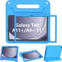 LTROP Kids Case for Samsung Galaxy Tab A11 Plus 11 Inch 2025 / A9 Plus 11 Inch 2023, Built-in Screen Protector, Shockproof Convertible Handle Stand Galaxy Tab A11 Plus / A9 Plus Case Cover, Blue
