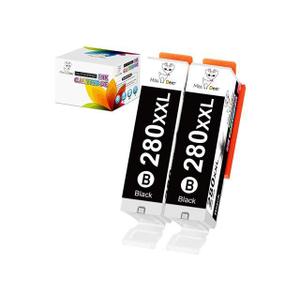 Deer Compatible 280 PGBK Ink Cartridge Replacement for Canon 280XXL PGI280XXL PGI280 for Canon Pixma TR7520 TR8520 TS6120 TS6220 TS8120 TS8220 TS9120 TS9520 TS9521C TS702 2 x Large Black