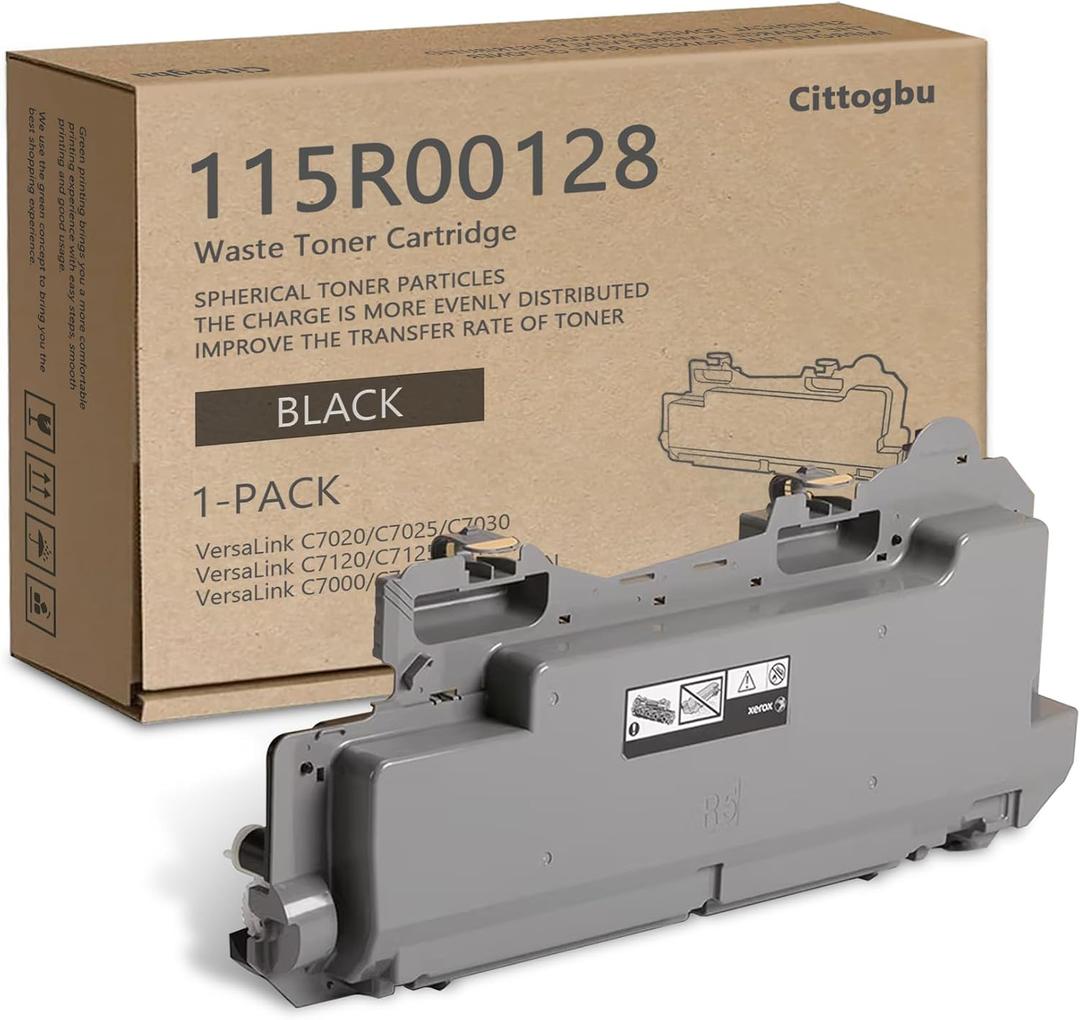 Versalink C7020/C7030/C7025/C7000 Waste Toner Cartridge 1 Pack - Compatible 115R00128 Waste Toner Replacement for Xerox 115R00128 VersaLink C7020 C7030 C7000 C7025 C7000N C7000DN C7120 C7125 C7130