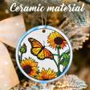 Sunflower Butterfly Ornament, Christmas Ornaments: Christmas Tree Decorations, Holiday Decor, Stocking Stuffers, Gift Ideas, Xmas Gift, Butterfly Lover Gifts & Gifts for Women