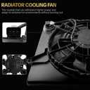621-477 AC Condenser Cooling Radiator Fan Assembly Fits for Fits for Sonata 2011-2013 L4 2.4L; for Optima 2012-2013 L4 2.4L