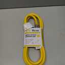 YOJOE Indoor Outdoor Extension Cord with Lighted End, 3 Prong 15A Weatherproof Power Cord, 12 Gauge Heavy Duty 6 ft Yellow Extension Cord for Garage, Garden and Home, 12/3 SJTW UL Certified