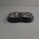 Dog Bowls Large Double Dog Water and Food Bowls Stainless Steel Bowls with Non-Slip Resin Station, Pet Feeder Bowls Food Dish for Small Medium Large Dogs Cats (1.Black)