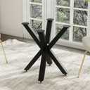 Table Legs 28 Inch for DIY Coffee, Dining Tables - Heavy Duty Metal Base for Glass, Marble, Wood Tops - Black