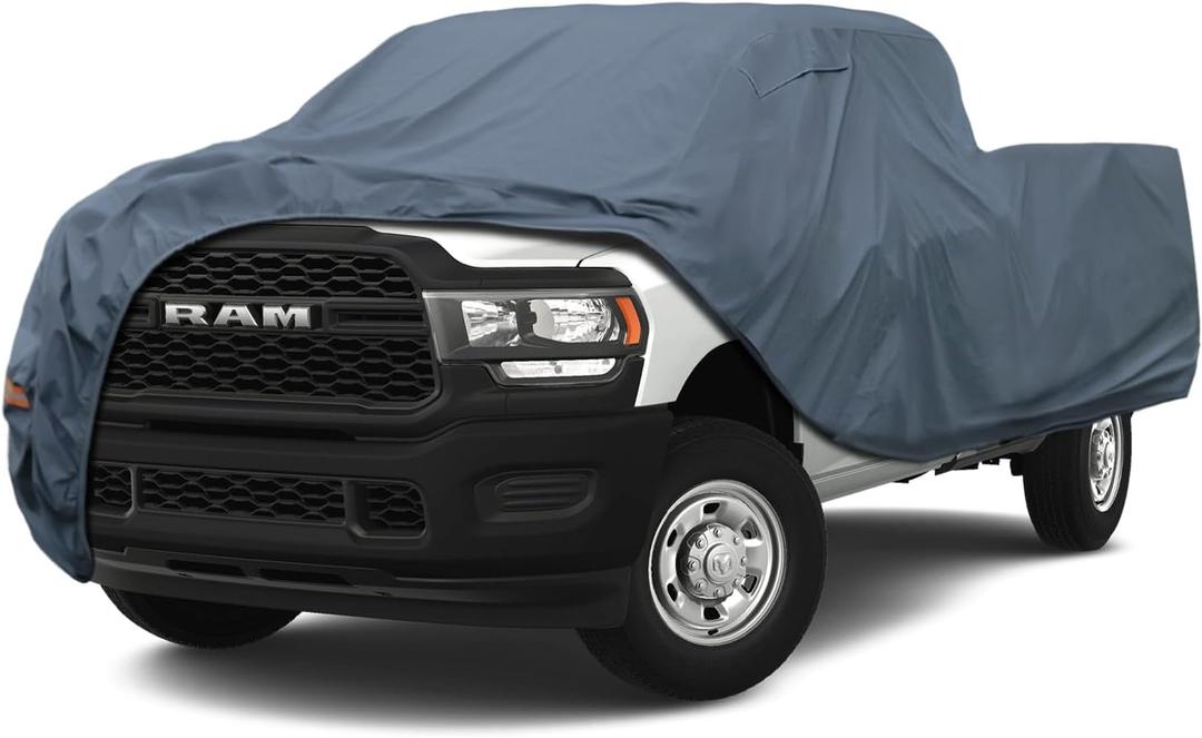 16 Layers Large Truck Cover Waterproof All Weater, Heavy Duty Pickup Truck Cover for RAM 2500 3500, Silverado 1500 2500 3500, F-Series F-250 F-350, Toyota Tundra etc. Length up to 261 inch. (4 Truck XXXL - Max Length to 261",Max Cab to 158")
