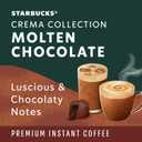 Starbucks Crema Collection Premium Instant Molten Chocolate Flavored Instant Coffee, 100% Arabica Beans, 3 Tins (7.12 Oz Each) 1.34 lb. (BBD 05/19/26)