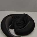 Travel Neck Pillow, Newly Upgraded Hooded Neck Pillow, 100% Pure Memory Foam Travel Pillow for Flight Headrest Sleep,Portable Aircraft Accessory,Suitable for use in Plane/Car/Office(Black)