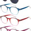 5 x NORPERWIS 5 Pairs Reading Glasses Spring Hinge Blue Light Blocking Readers Glasses for Men and Women (Mix Color-1, 2.50)