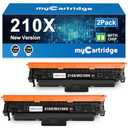 210X Black Toner Cartridge 2 Pack High Yield (with Chip) Compatible Replacement for HP 210X 210A for Color LaserJet Pro MFP 4301fdw 4301fdn Pro 4201dw 4201dn Series Printer Ink W2100X W2100A
