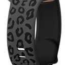 CreateGreat Engraved Leopard Bands Compatible with Apple Watch Band 40mm 41mm 38mm 42mm 44mm 45mm 46mm 49mm Women, Silicone Cheetah Designer Strap for iWatch Series 10 9 8 7 6 5 4 3 2 SE Ultra