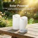 Solar Garden Decor for Outside-Solar Candles Outdoor Waterproof, Flameless LED Candles Rechargeable, Solar Powered Candles Dusk to Dawn for Patio Lantern Garden Table Decorations, Set of 2, 3.25" x 6"