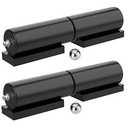 Heavy Duty Gate Hinges 5 Inches- 1Pack Weld On Install Black Iron Barrel Hinge 450lbs Capacity for Swing Door Trailer Ramp Metal Driveway Gate Drive Gate