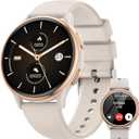 Smart Watches for Women(Answer/Make Calls), 1.27'' AMOLED Screen Activity Trackers with Heart Rate/Sleep/SpO2 Monitor, Smartwatch for iPhone/Samsung/Android, 120+ Sport Modes IP68 Fitness Watch 3Bands