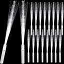 Fiber Optic Wand White Glow Sticks Long Light up Wedding Wand LED Magic Flashing Sparklers with 3 Light Modes for Wedding Bridal Shower Birthday Glow in The Dark Party Supplies, 14 Inch (24 Pieces)