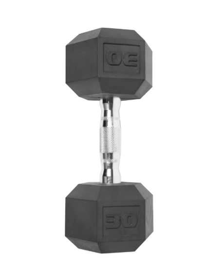 CAP Barbell Coated Hex Dumbbell, Single 30 lbs