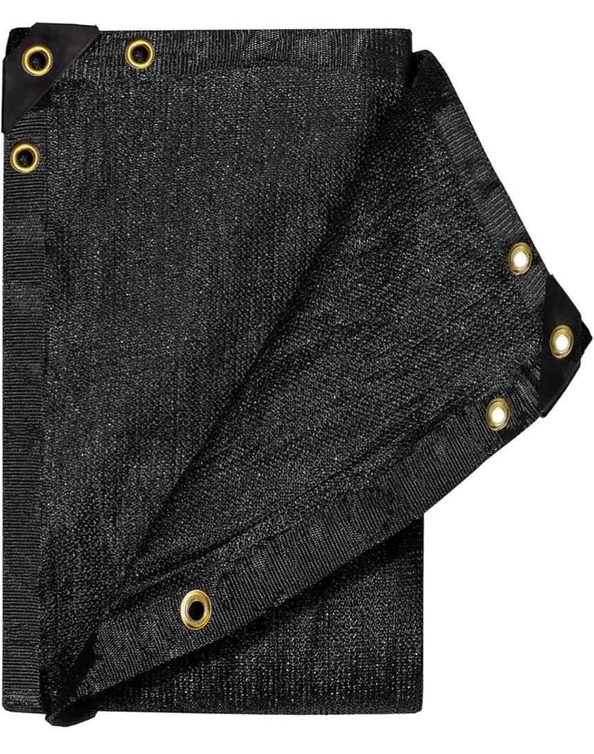 E.share 40% Black Shade Cloth for Garden - 6 Ft X 14 Ft Sun Shades Netting Outdoor Patio with Grommets, for Plant Covers,Porch Screen,Pergola,Greenhouse,Chicken Coop,Car Barn Kennel