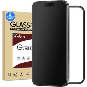 2 Pack Matte Glass Screen Protector for iPhone 16 Pro Max 6.9-inch 2024 with Easy Installation Frame, Anti-Glare Anti-Fingerprint, No Dazzling, 9H Tempered Glass Film, Dynamic Island Compatible