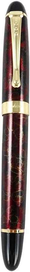 Jinhao Fountain Pen Golden Clip Medium Nib X450 With Case (Luxury Red & Golden)