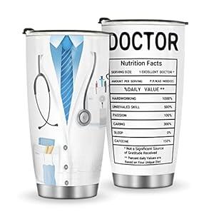 Jekeno Mug Tumbler Gifts for Doctor - Doctors Day Gifts for Women Men Md Physicians Week Retirement Medical School Graduation Dr Appreciation Presents 20oz Stainless Steel Thermos Cup
