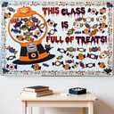 Halloween Bulletin Board Decorations Set- 107 PCS,3 Interchangeable Message Sets, Ghost and Candy for Home School Office Partys,Halloween Classroom Decor