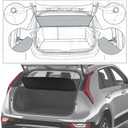 Cargo Cover for Kia NIRO Accessories & for NIRO Hybrid Accessories 2023 2024 2025 2026 Rear Black Trunk Shade Luggage Security Cover