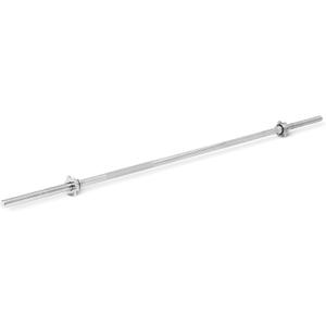 Amazon Basics 5ft Straight Barbell Bar with Star Locks, 1" Diameter