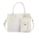 Crossbody Messenger Bag with Coin Purse - Ladies Fashion Handbag, W, 10.63x8.66x4.53in