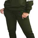 HBQ Two Piece Outfits For Women Casual Long Sleeve Sweatsuits Jogger Tracksuits Lounge Sets With Pockets