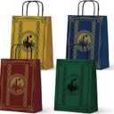 WEEPA 24 Pcs Magical Wizard Party Favor Bags Wizard School Paper Gift Bags with Handles Magical Goodie Bags for Birthday Party Decorations
