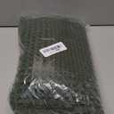 RESARE Christmas Waffle Bath Mat for Bathroom, Super Absorbent Bathroom Rugs Non Slip Machine Washable, Ultra Soft Quick Dry Boho Bath Rugs with Tassels for Floor, Bordered Design, 18"x30" Green