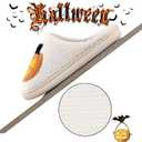 Slippers for Women Men Warm Fuzzy Cozy Slippers Anti-Slip House Indoor Outdoor Shoes (White)