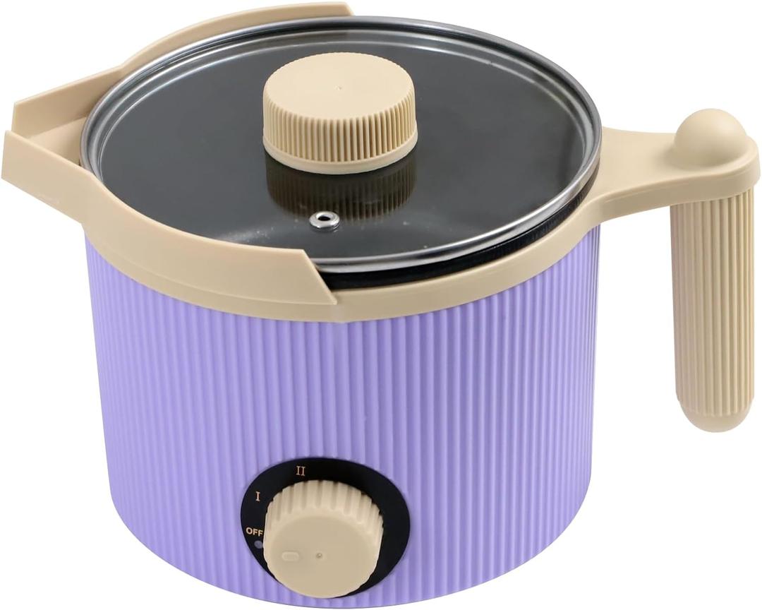 TOAUTO Handheld Candle Melting Pot 3Lbs Small Wax Melting Pot with Easy Pour Spout, Two Power Levels, Easy Clean Non-Stick for DIY Crafting Beginner Purple