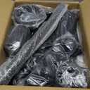 ZHOOGE Hairstylist Rolling Cart, Salon Trolley With Storage Platform and Hair Separator Stand, Coloring Tray With Dye Bowls and Tools, Black