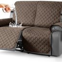 TAOCOCO 100% Waterproof Loveseat Recliner Covers Reversible, Brown