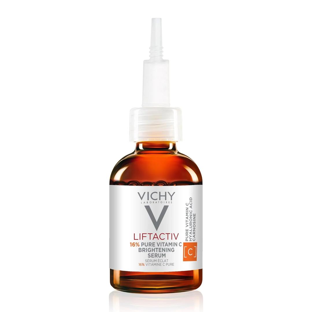 Vichy LiftActiv Vitamin C Serum For Face, Brightening Serum With Pure Vitamin C + Hyaluronic Acid + Vitamin E, Reduces Fine Lines, Smooths Skin Texture, Improves Radiance, Anti Aging (0.67 Fl Oz (Pack of 1))