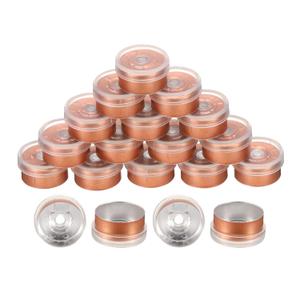 uxcell 13mm Flip Off Caps, 200PCS Burr-Free Flip Off Top Caps Seals Flip Off Aluminum Plastic Vial Flip Off Seals Caps Cover for Glass Vial Freeze-Dried Bottles, Clear/Matte Gold