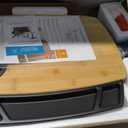 Able Life Tray Table, Adjustable Bamboo TV and Laptop Desk with Ergonomic Stand Assist Safety Handle, Independent Living Aid