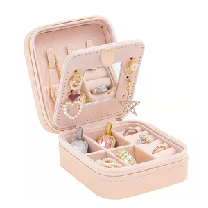 Travel jewelry case Travel jewelry box Travel Jewelry Organizer Small Jewelry Organizer Box for Girls Women with Mirror