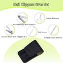 Nail Clippers Set, 6 Pcs Toenail Clippers Stainless Steel Fingernail Clippers Manicure Set with Leather Case, Idea Gift for Christmas Stocking Stuffers, Black