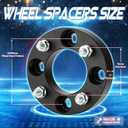 4x110 1in Wheel Spacers, Forged 4 Lugs Wheel Adapters, Fit for Suzuki /Yamaha /Kawasaki /Foreman 400 450 500, for Rancher 350 400 420 Rincon 650 680 FourTrax 300 350, 76mm Bore M10x1.25 Studs 4pcs
