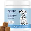 Pawfy Advanced Pain Management - Essential Vitamins & Supplements with Omega 3 |Joint Supplement for Dogs - Supports Hip & Joint Health for Small, Medium, Large Breeds | 30 Fast-Acting Chews, Best by: 10-2026