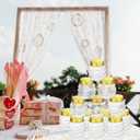 Suclain 25 Pcs 4 oz Mini Honey Jars Party Favors in Bulk Honeycomb Plastic Jars with Gold Lids Wide Mouth Canning Small Containers for Wedding Favors, Baby Shower DIY Gift Jelly Herb Jams Candy